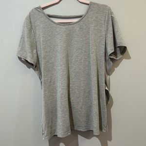 Grey shirt with cut out on the back
